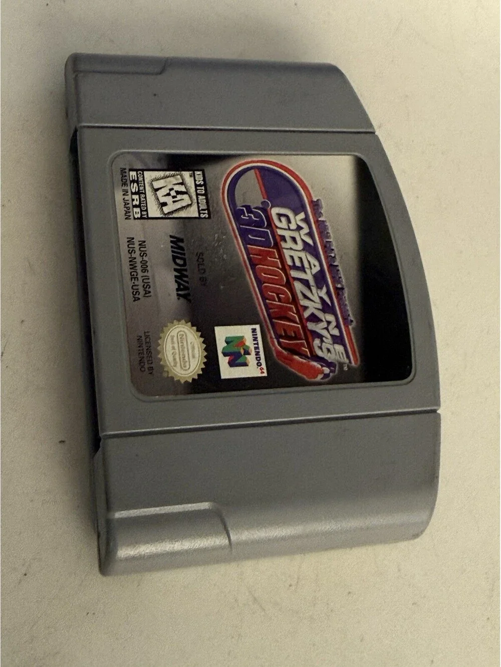 Wayne Gretzky's 3D Hockey Nintendo 64 N64 Video Game , Working